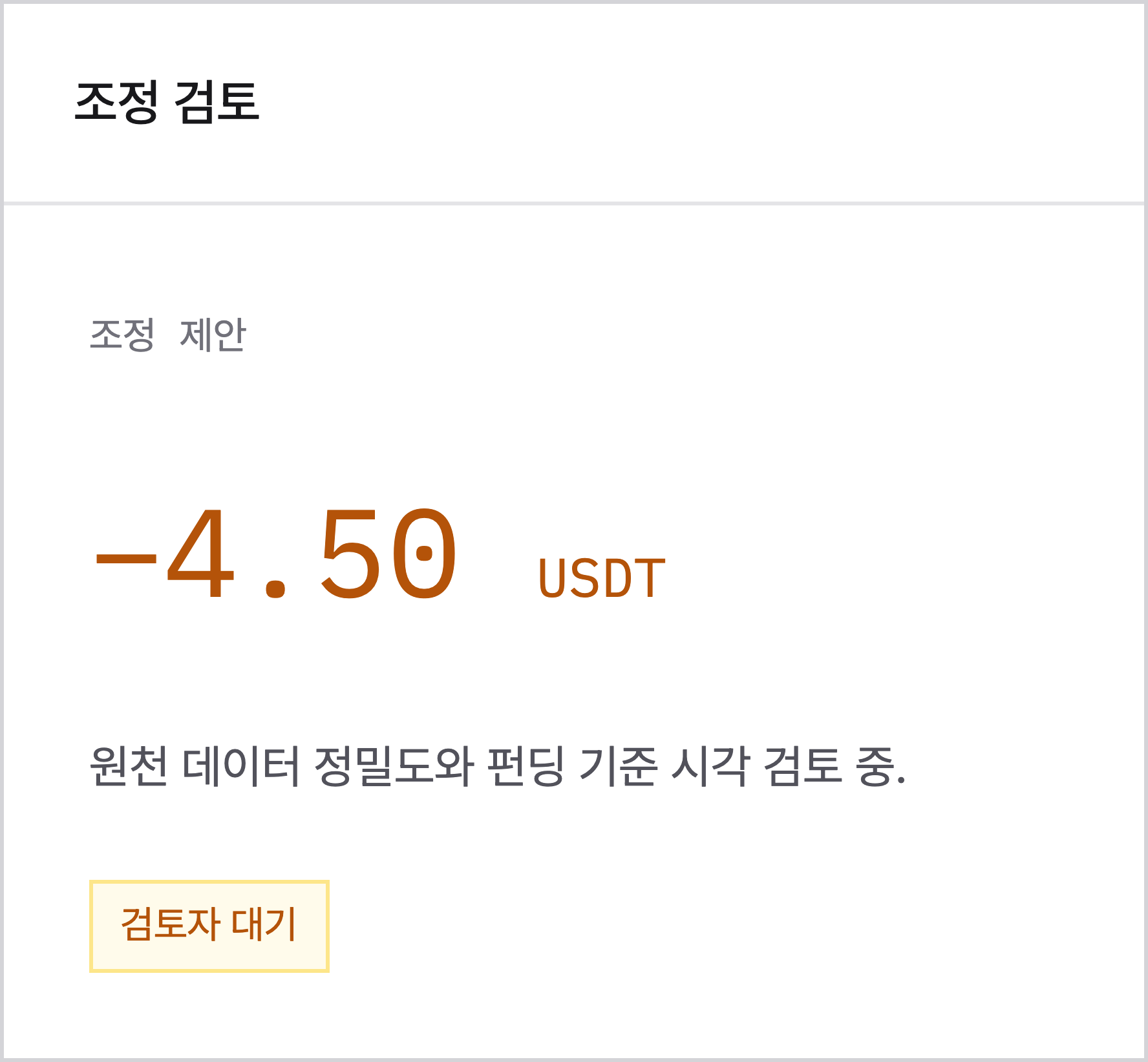 제안된 조정
