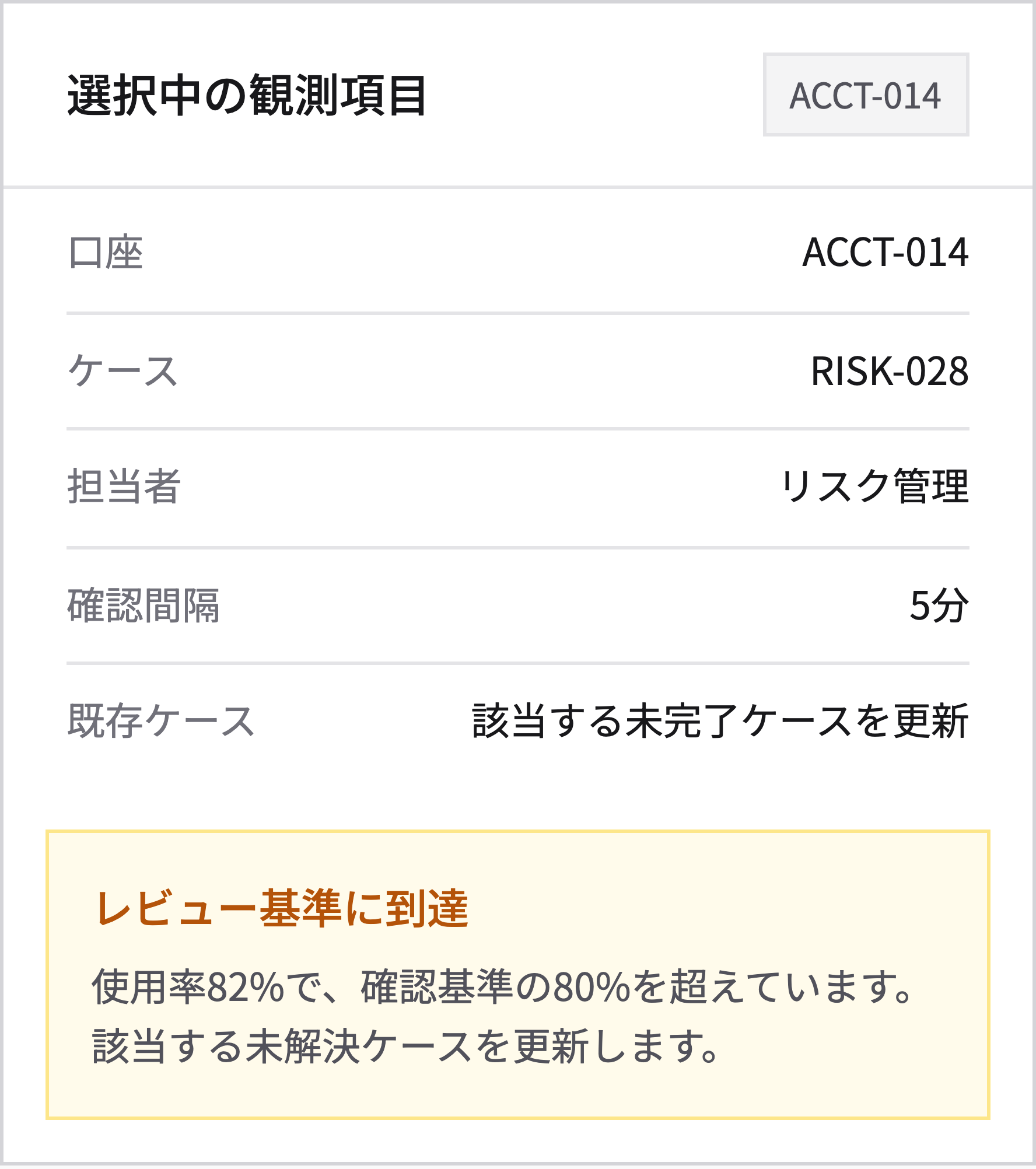 ケースの関連情報を確認